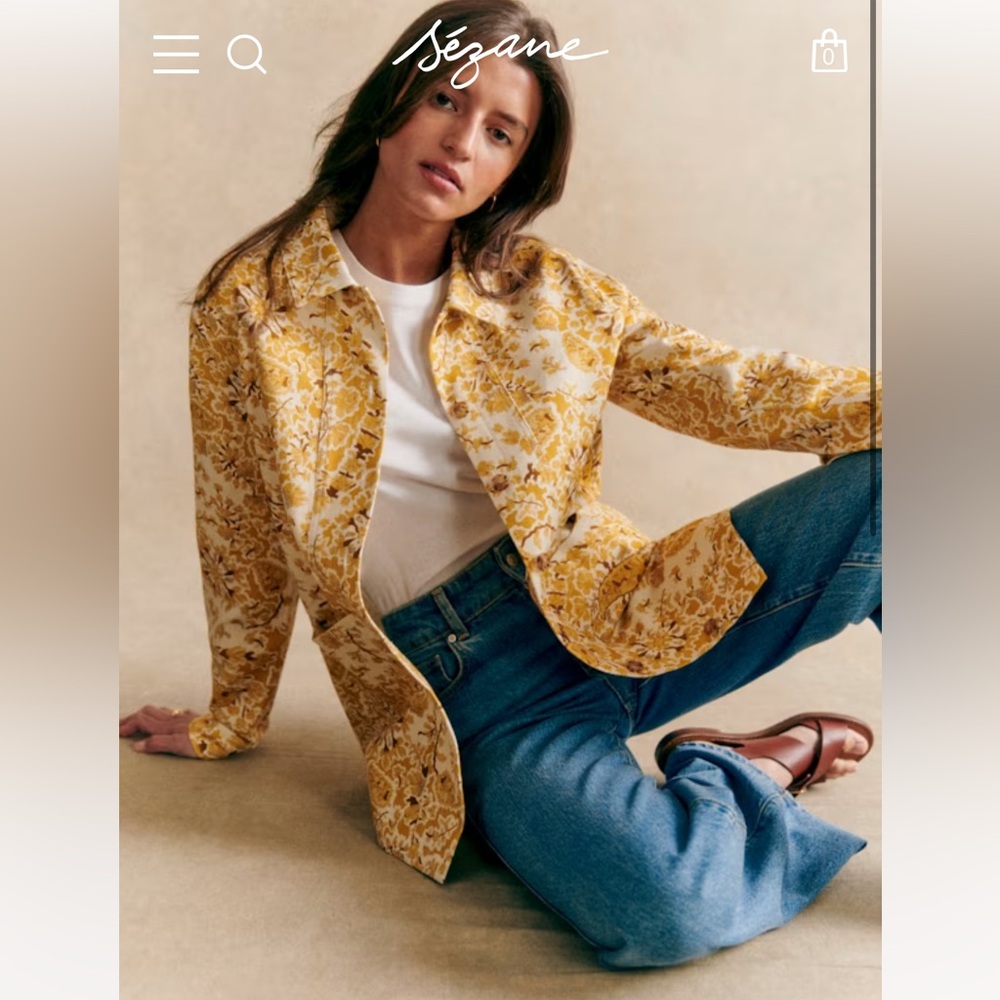 RARE Sezane Will Jacket Alcazar Ocre